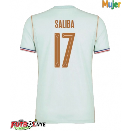 Camiseta Francia William Saliba #17 Visitante Equipación para mujer Mundial 2026 manga corta